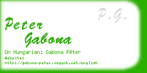 peter gabona business card